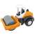 Wader Tech Truck road roller toy, orange and white