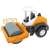 Wader Tech Truck road roller toy, orange and white, rotating drum