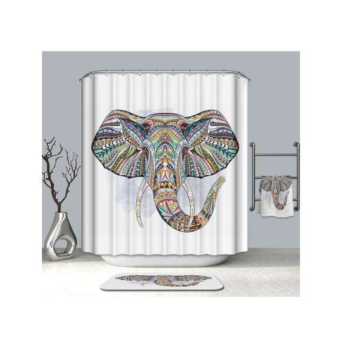 Textil Zuhanyfüggöny, Indiai elefánt 45 38541311