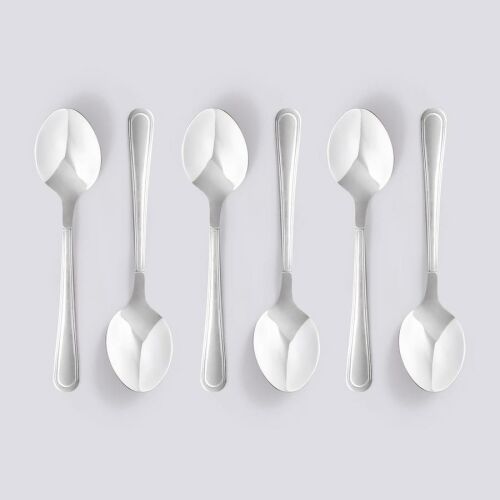 Ambition Verona Teáskanál Készlet - 6 db - Rozsdamentes Acél - 13,8 cm