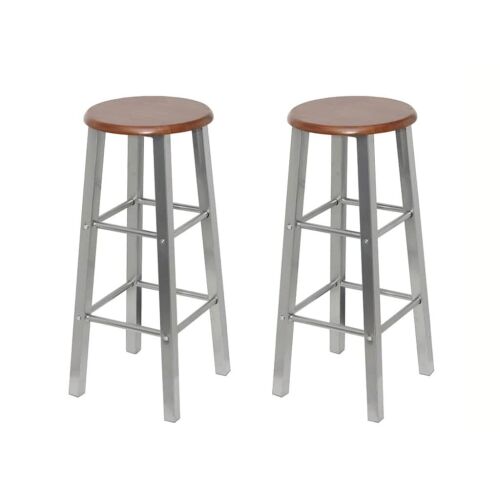 vidaXL Fém Bárszék - 2 db - MDF Ülőfelület - 70 cm