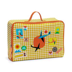 Trendi kis bőrönd - Utazás grafika - Graphic suitcase | Djeco 76150588 Gyerek bőröndök