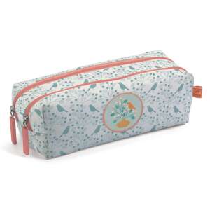 Djeco Romantic pencil case with bird design, two compartments - Pencil Case