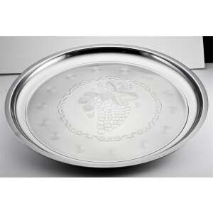 Tavă din oțel inoxidabil cu design de struguri, 40 cm - Servirea