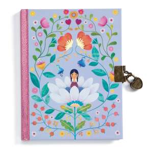 Marie Secret Diary with lock and key, floral design, Djeco - Journal