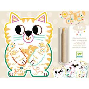 Djeco Surprise Coloring Book - Domestic Animals - Cat - Activity Book, Coloring