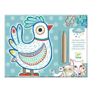 Djeco Leśne Przyjaciele Książka do kolorowania z odkrywaniem, zabawna aktywność dla dzieci, aby kolorować i odkrywać ukryte obrazy, przedstawiająca ptaka, sowę, lisa i wiewiórkę - Książka dla dzieci i młodzieży