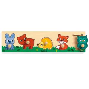 Djeco Forest'n'co Wooden Shape Sorting Puzzle with Forest Animals - Shape Sorting Toy