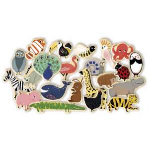 Djeco Magnimo Magnetic's Animal Puzzle, 36 pieces, wooden magnetic animal figures for kids - Baby Puzzle