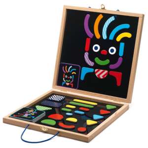 Djeco Geocharacter Magnetyczna układanka w drewnianym pudełku, kształty geometryczne, edukacyjna zabawka dla dzieci - Djeco Puzzle Baba