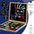 Djeco Magnetic's Geo Bonhomme magnetic puzzle game in a wooden box, featuring colorful geometric shapes and characters