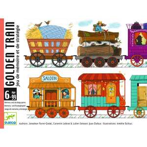 Djeco Golden Train card game, memory and strategy game for ages 6-99 - Card Game