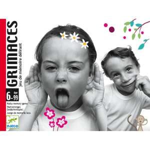 Djeco Grimaces memory game for kids ages 6-99, featuring funny faces and illustrations - Card Game
