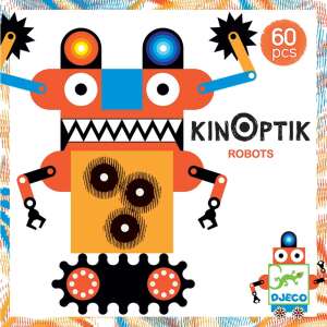 Djeco Kinoptik Robots 60 piece optical illusion puzzle, featuring a robot design - Logic Game