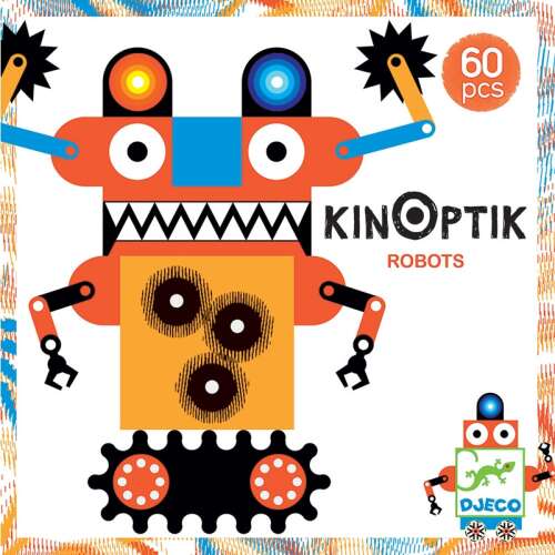 Djeco Kinoptik Robots 60 piece optical illusion puzzle, featuring a robot design