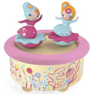 Djeco Flower Melody pudełko muzyczne z dwiema tańczącymi wróżkami, gra Walc Kwiatów Czajkowskiego - Djeco