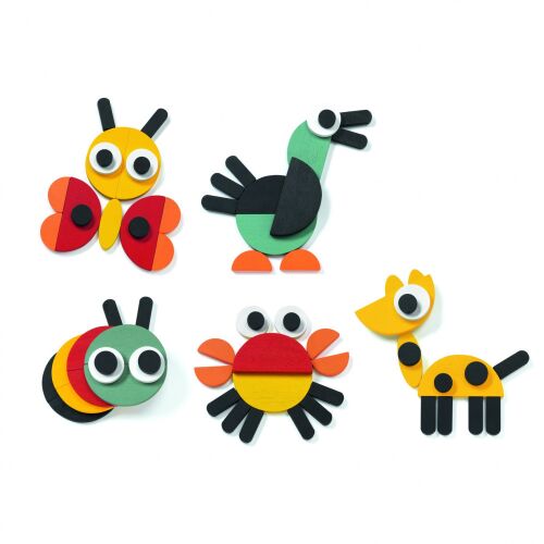 Djeco Ze Geoanimo Assembled Geometric Animal Shapes