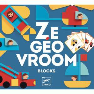 Djeco Ze Geo Vroom Blocks, a transportation themed puzzle game for kids - Djeco Creative Toy