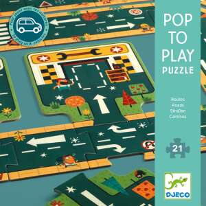 Puzzle gigant Drumuri - Traseu masinute 76156186 Puzzle pentru copii