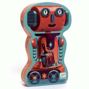 Puzzle Djeco Bob the Robot cu 36 piese, un puzzle distractiv și provocator pentru copiii de 4 ani și mai mari - Puzzle 3D & Puzzle cu burete