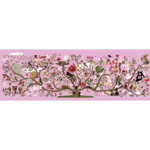 Puzzle Djeco Abracadabra cu 750 de piese, cu un copac colorat cu animale și obiecte - Puzzle 3D & Puzzle cu burete