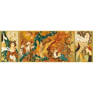 Puzzle Djeco cu 500 de piese, Doamna Unicorn, cu o lume magică de unicorni, creaturi mitice și culori - Djeco Puzzle