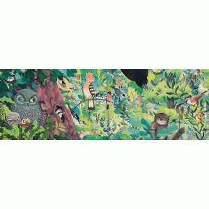 Djeco Bufnițe și păsări Puzzle de 1000 de piese, cu o ilustrație colorată cu bufnițe, păsări și alte creaturi din pădure - Puzzle