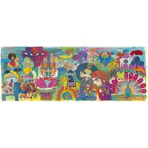Djeco Magic India 1000 piece jigsaw puzzle, featuring a colorful illustration of Indian culture - Djeco Puzzle