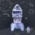 Djeco Space Rocket 3D DIY craft kit, color, assemble, and play, 53 cm tall, 25 cm wide
