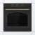 Gorenje BOS67372CLB Einbau-Backofen, schwarz mit goldener Griffleiste, Frontansicht