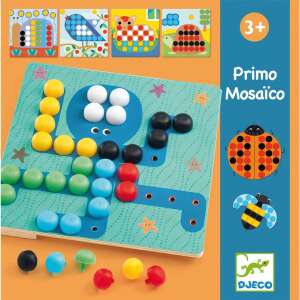 Djeco Primo Mosaico, a colorful mosaic puzzle for kids ages 3 and up, featuring a snail design - Djeco Creative Toy