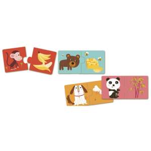 Djeco Puzzle Duo - Dinner's Ready! Matching puzzle for kids, 10 pieces, ages 2+ - Baby Puzzle