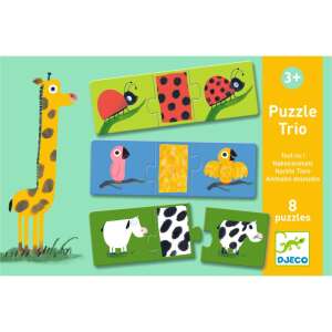 Puzzle trio Djeco animale dezbracate 76158251 Puzzle pentru copii