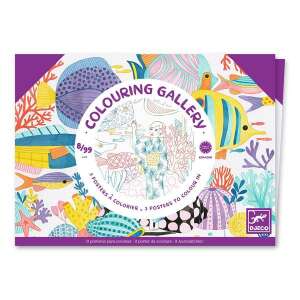 Djeco Colouring Gallery Japanese Colouring Posters, 3 posters to colour in, featuring Japanese inspired designs - Activity Book, Coloring