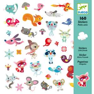 Djeco Stickers Little Friends - 160 animal stickers for kids - Sticker, Magnet