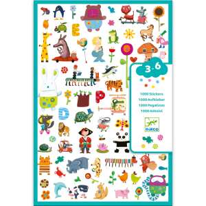 Djeco 1000 stickers for little ones, front of the sticker pack - Sticker, Magnet