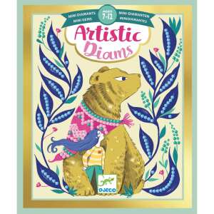Djeco Artistic Diams diamond painting kit, featuring a girl and a bear, ages 7-12 - Art & Craft