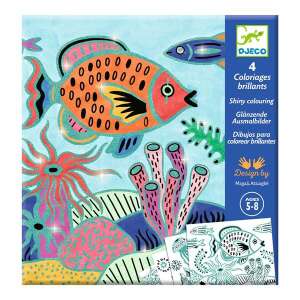 Csillámló színezők - Tenger mélyén - Under the sea | Djeco 76161447 Foglalkoztató füzet, kifestő-színező
