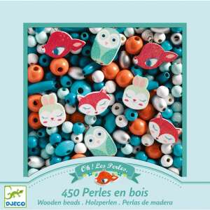 Fagyöngyök - Erdei állatkák - Wooden beads, small animals | Djeco 76161805 - Bead & Bead Stringing Kit