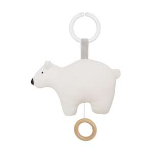 Jabadabado wind-up musical polar bear toy, soft plush, white, for babies and toddlers - Musical Toy