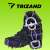 Trizand Eisspikes für Schuhe, Größe L (40-44), 12 Spikes, schwarz, silber, mit Tragetasche