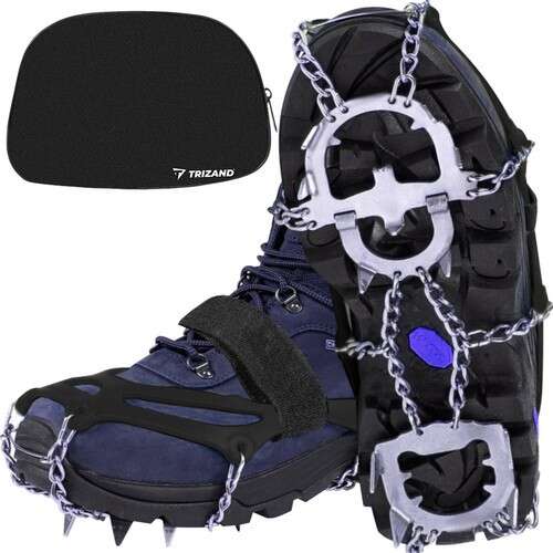 Ice Grips for Shoes (Size 40-44, 12 Spikes)