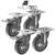 Set of 4 Malatec swivel casters with brakes, 7 cm diameter, 220 kg load capacity