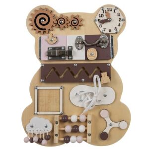 Kruzzel Matato board with teddy bears, 14 in 1 128935835 - Developmental Toy for Baby