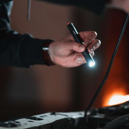 Latarka NEBO NEB-POC-0007-G Columbo 150, 150 lm - 45 lm, IP67, 4x zoom, stalowy klips kieszeniowy