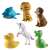 LED Zoo light and sound keychains, assortment of animal figures, including unicorn, tiger, duck, dog, dolphin, and crocodile