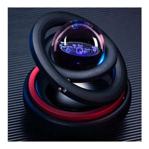 Solar Powered Rotating Car Air Freshener Black