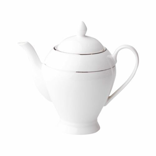 Ambition Aura Silver teáskanna, elegáns fehér porcelán teáskanna - Kávés és teás készlet