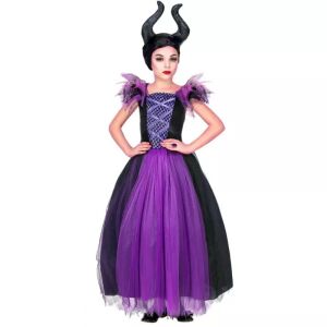 Strój Milan Maleficent dla dziewcząt, rozmiar 128 cm - Widmann