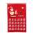 Calendar advent roșu din pâslă cu design de om de zăpadă, 49x74 cm